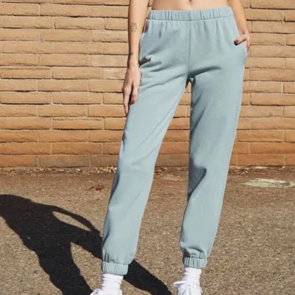 Brandy Melville Rosa Light Blue Elastic Waist Jogger Sweatpants
